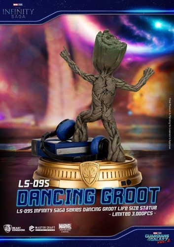 BEAST KINGDOM LS-095 Infinity Saga Dancing King Groot Life Size (US In-Stock) - Picture 7 of 13