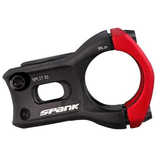 SPANK SPLIT Stem 33mm 31.8mm Red Aluminum | Highly Weight-Optimized Single Crown - Picture 3 of 3