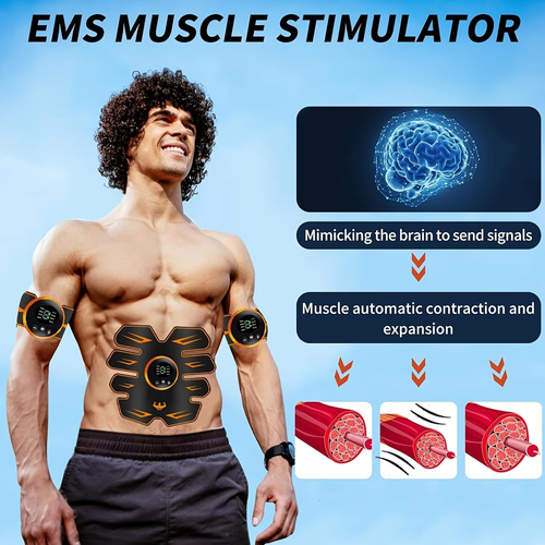 EMS Elettrostimolatore Muscolare, Allenatore Addominale per La Stimolazione Mira - Foto 6 di 12