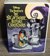 Hallmark The Nightmare Before Christmas Jack and Sally Tombstones Ornaments NIB