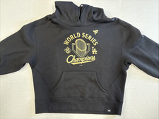 LA DODGERS-WORLD SERIES CHAMPIONS 2025 LOCKER ROOM HOODIE-Size S-Black and Gold
