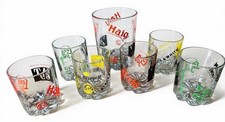 7tlg. Vintage Whiskey Gl&auml;ser Set + Eisw&uuml;rfelbeh&auml;lter 60er 70er Jahre Whisky Glas