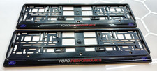 2 x Ford Red Performance  Number Plate Holders License Plates free fixings