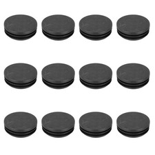 20 PCS Black Round Plastic Hole Plugs, 50mm (1.97") OD