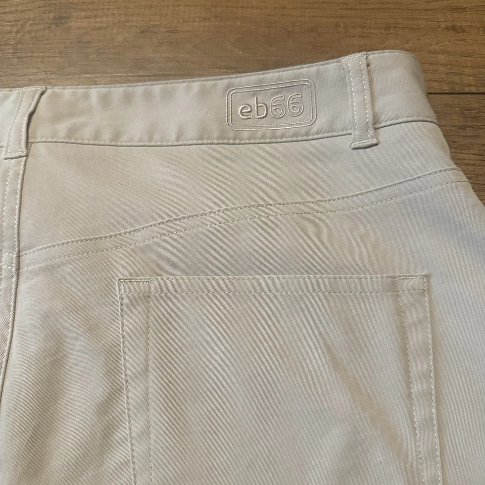 Pantalones deportivos Peter Millar Crown para hombre 34x32 EB66 rendimiento elásticos 5 bolsillos tostados Foto 4 de 4