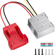 18V to 12V Step-Down Converter for Milwaukee M18 Battery Adapter,DC 12V 20A 240W