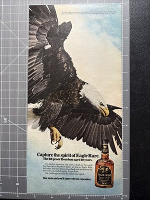1981 Print Ad Eagle Rare Kentucky Bourbon Bald Eagle Wings Wall Art