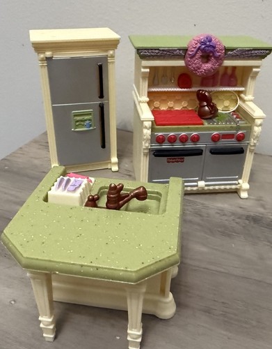 ☆Fisher Price Loving Family Mattel 1999-2006 Lote De Colección Cama Mesa Sofá Lámpara De - Imagen 2 de 19