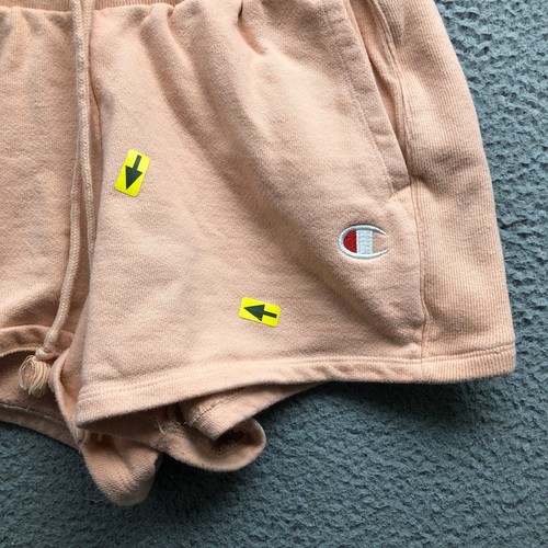 Champion Reverse Weave Shorts Girls Youth Size Medium Pocket Logo Light Pink - Picture 4 of 6