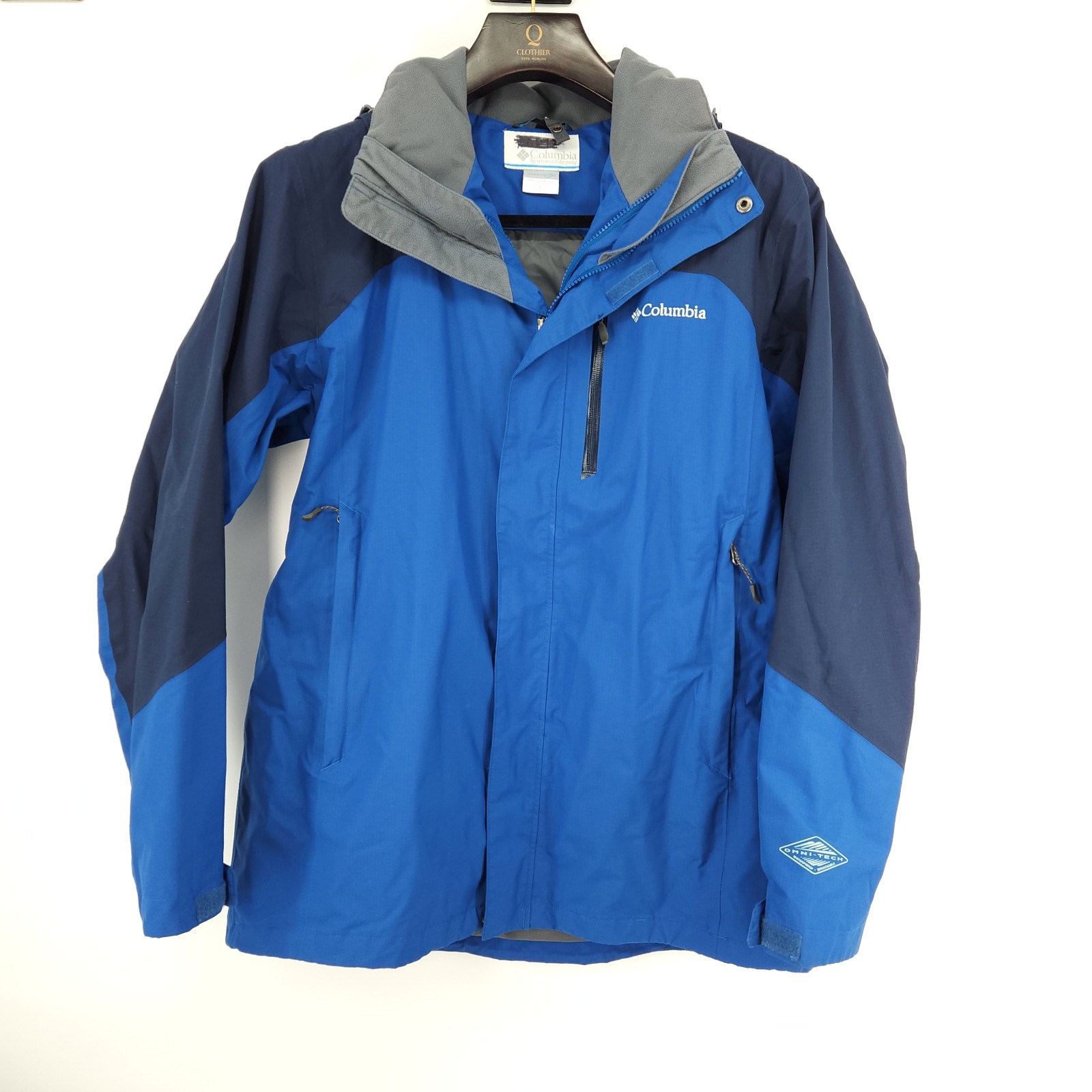 Columbia Interchange Jacket Mens Size Large Blue Full Zip Om