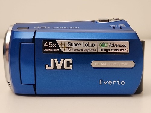 JVC Everio GZ-MS215AA Blue LCD Screen Dual Memory 45x Dynamic Zoom Camcorder - Picture 3 of 18