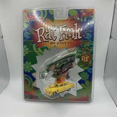 Rat Fink Die Cast Racing Champions Yellow 1955 Chevy Monster Ed ''Big Daddy'' Roth