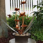 Copper Flower Blossoms Outdoor Garden Water Fountain - 28 in by Sunnydaze