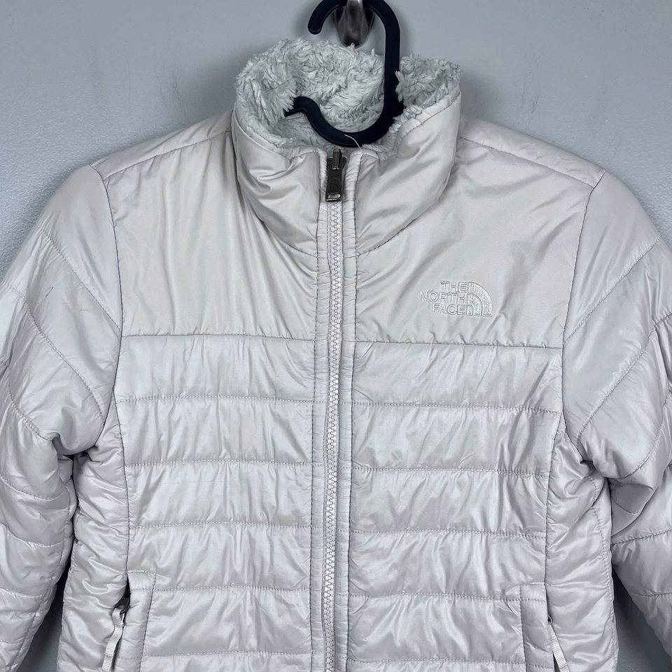 Chaqueta acolchada reversible Mossbud Swirl The North Face para niñas NF0A3Y7E talla S Foto 2 de 4