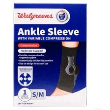 New Compression Ankle Sleeve Black Size L/XL