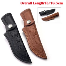 6/7" Leather Sheath Fixed Blade Straight Knife Leather Sheath Scabbard Pouch USA