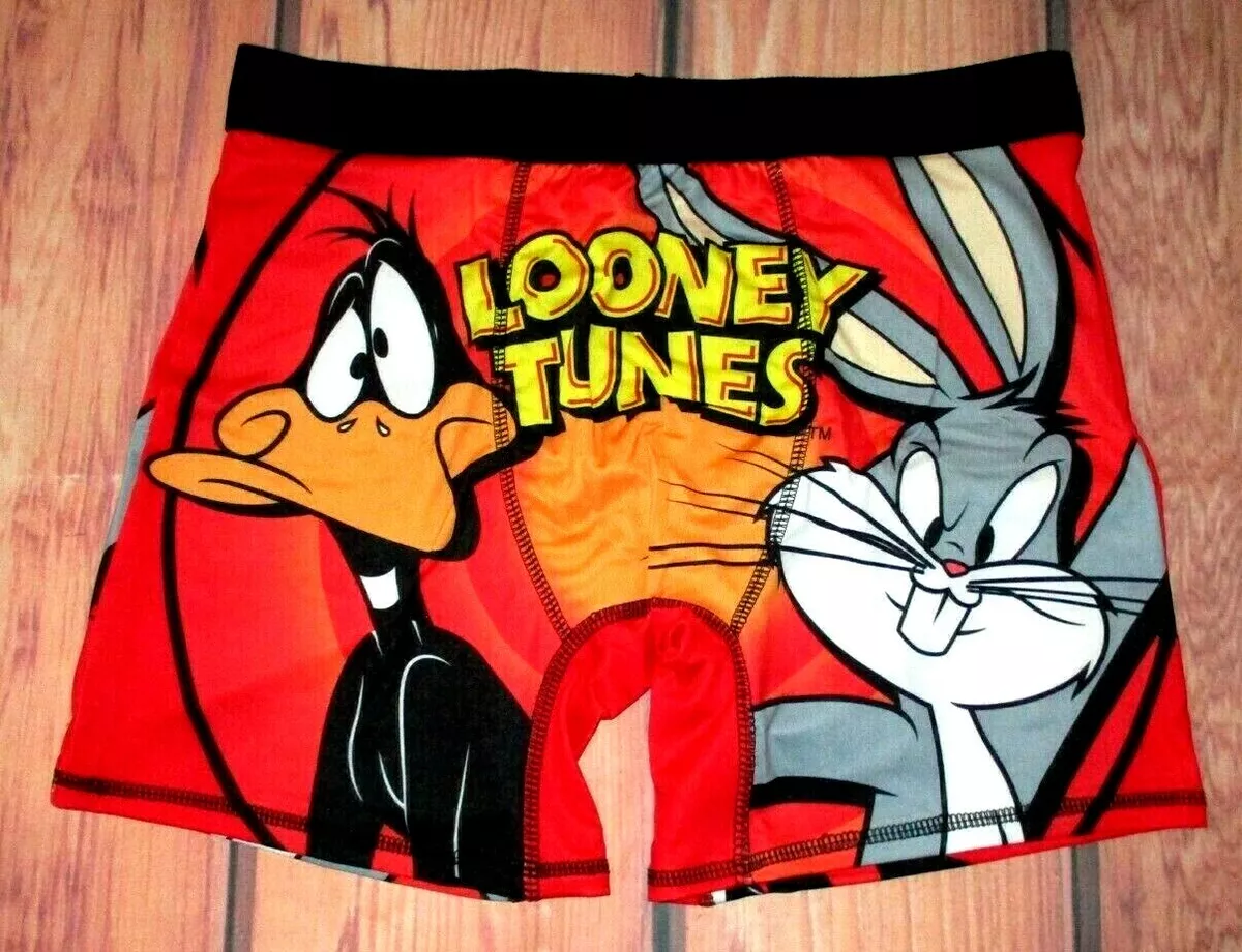 MENS LOONEY TUNES BUGS BUNNY DAFFY DUCK BOXER BRIEF SIZE S 28 30