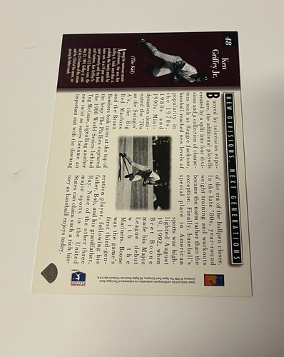 1994 Walter Iooss All Star Set #48 Ken Griffey Jr - Picture 2 of 2