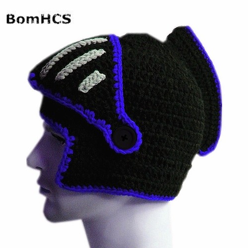 Cosplay Roman Knight Helmet Cap Barbarian Handmade Beard Hat Ski Outdoor Beanies - Picture 3 of 13