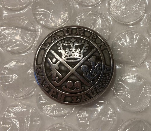 Ralph Lauren Blazer Button Set 10 Silver Pewter Royal Blackheath Golf Club “LRL” - Picture 3 of 7