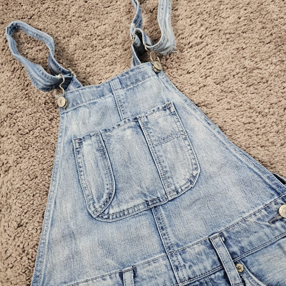 Mono American Eagle para mujer XXS pantalones cortos de mezclilla lavado claro 26x3 Foto 3 de 4