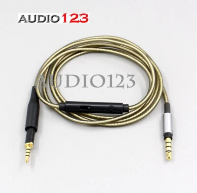 AUDIO123 Silber Überzogen Ofc Mikrofon Lautstärkeregler Kabel Für Akg K450 K451 K480 Q460