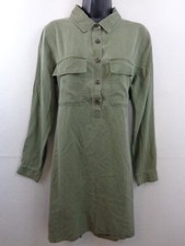 GAP Shirt Dress Women's L Green Long Sleeve Button Down New With Tags