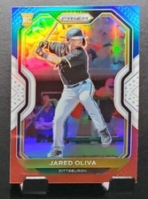 2021 Panini Prizm #34 Jared Oliva RC PIRATES Rookie Red,White&Blue Prizm ⚾️NM/MT