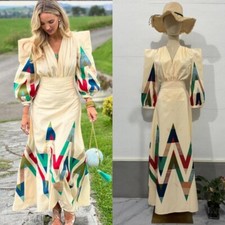 Vestido vintage de mujer manga abullonada cóctel fiesta Dubai musulmán ajustado vestido de abaya