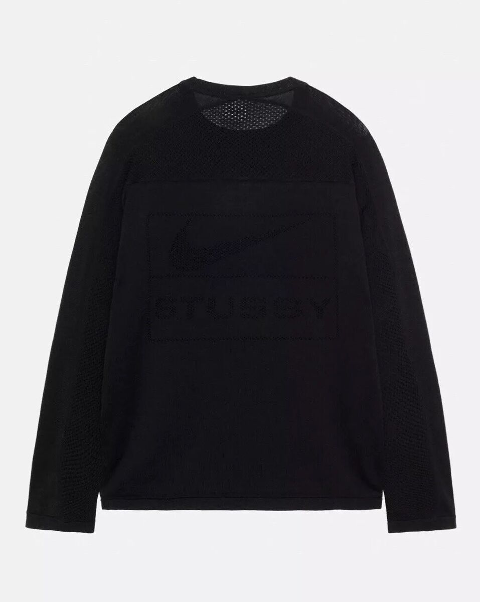 STÜSSY & NIKE Long Sleeve Jersey in Black, Men's Size Large STÜSSY & NIKE Long Sleeve Jersey in Black, Men's Size Large