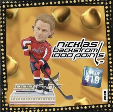 NICKLAS BACKSTROM Washington Capitals NHL 1,000 Point Bobblehead #/419 NIB!