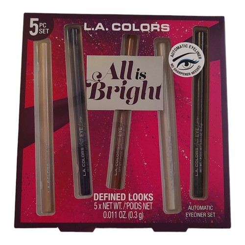 5pc LA Colors Eyeliner Makeup Gift Set All Is Bright Cream Blue Gold White Black - Picture 1 of 2