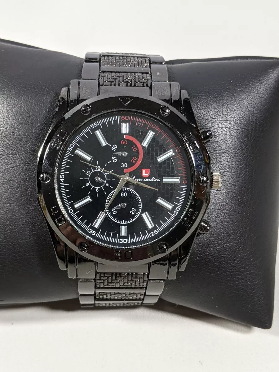 Luis cardini watch best sale black