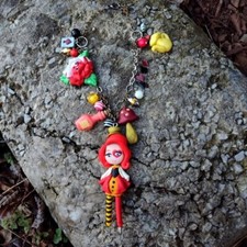 Mad Hatter Girl Kawaii Queen Of Hearts Necklace