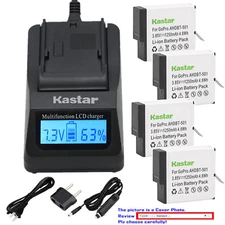 Kastar Battery LCD Fast Charger Replace Original Gopro AHDBT-501 battery Hero 5