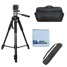 72'' Inch Full Size Tripod + XLarge Padded Camcorder Case for Cameras &Camcorder