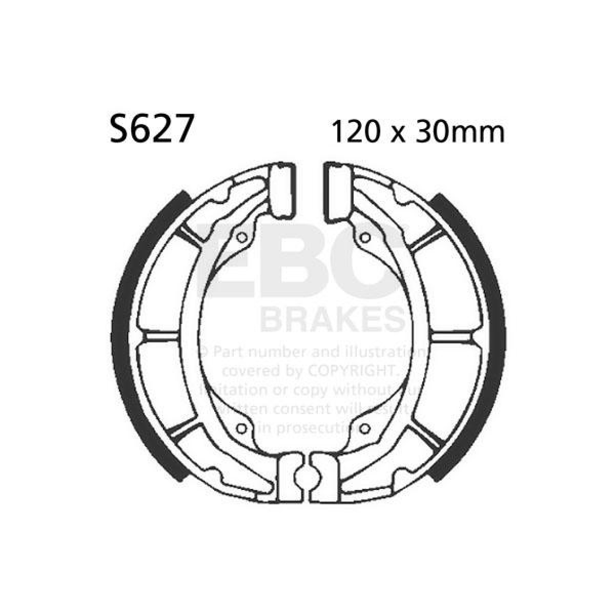 Mâchoires de frein arrière pour Suzuki TS 125 X et TS 250 X en aluminium tambour 130mm