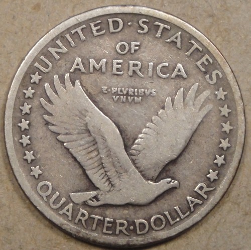 1917-D Type 1 Standing Liberty Quarter 25c as Pictured Bk - Picture 2 of 2