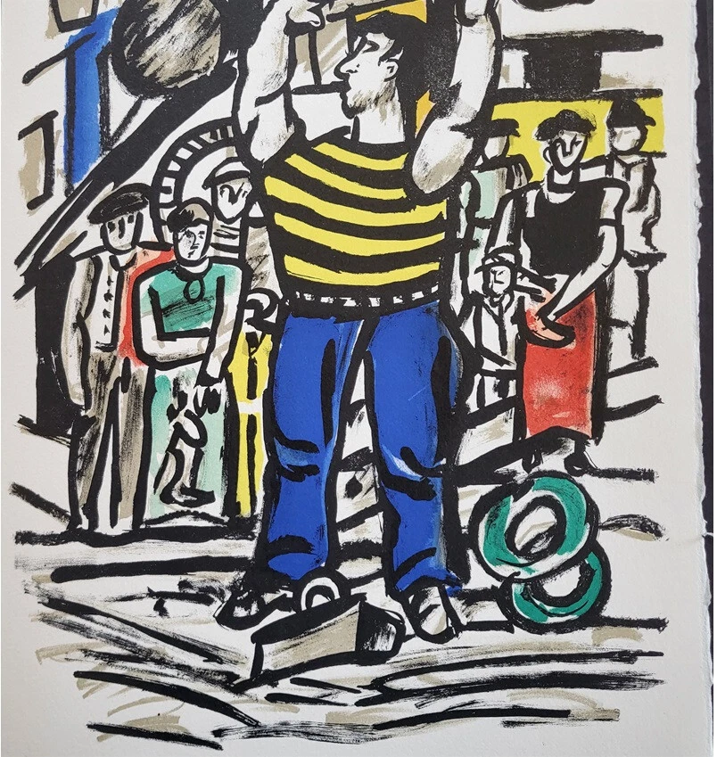 Fernand Leger "Mes Voyages III" 原版平版印刷限量版 Mourlot 1960 — 第 3/4 张图片