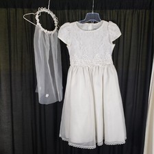 Vintage Sugar Plum Communion Flower Girl Princess Dressy Dress Girls sz 7 Twirl