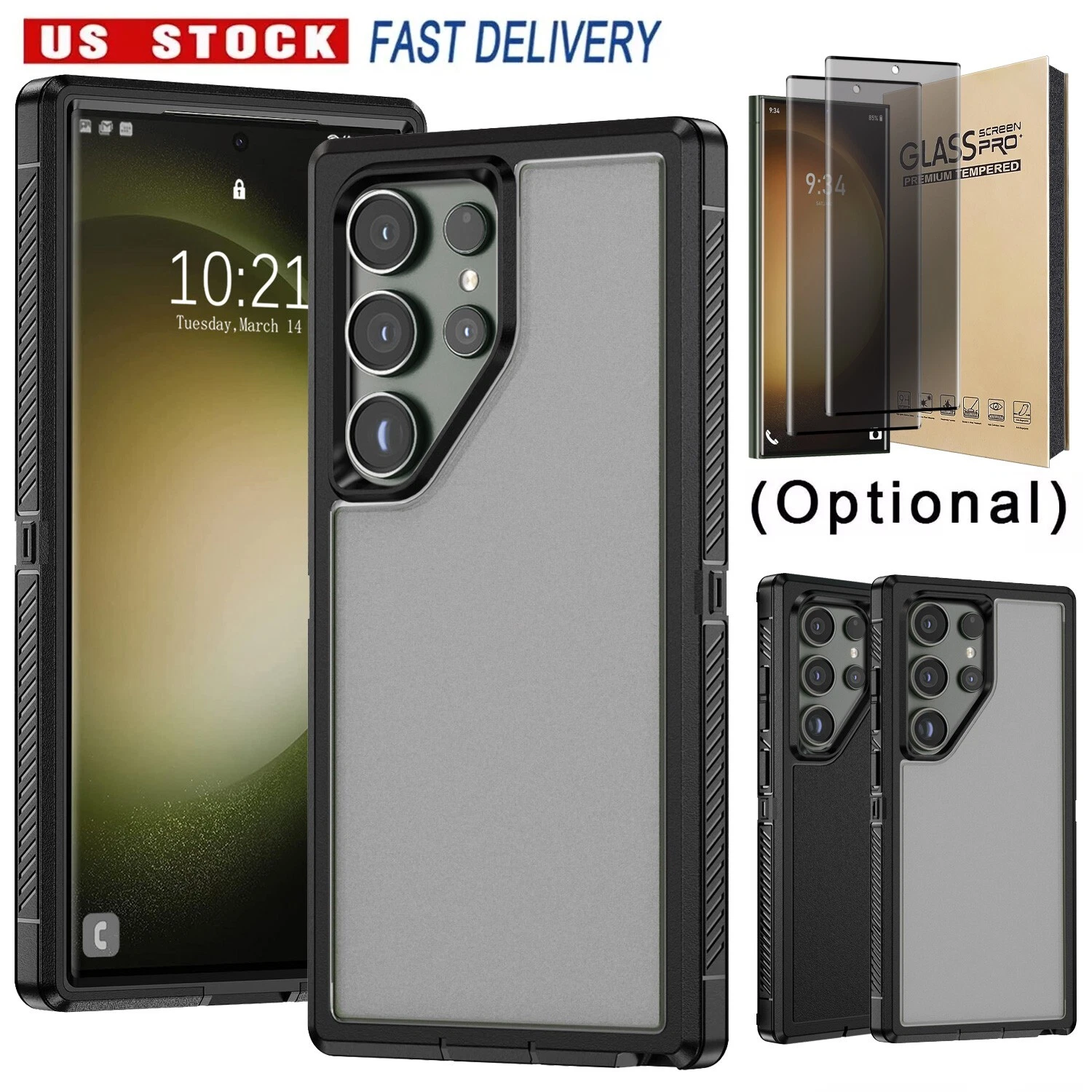 For Samsung Galaxy S23 Ultra Case Slim Protective Cover Privacy Screen Protector