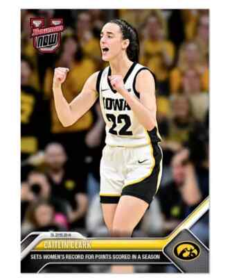 2023-2024 Topps Bowman U Now #74 Caitlin Clark Most Points In a Season IN HAND