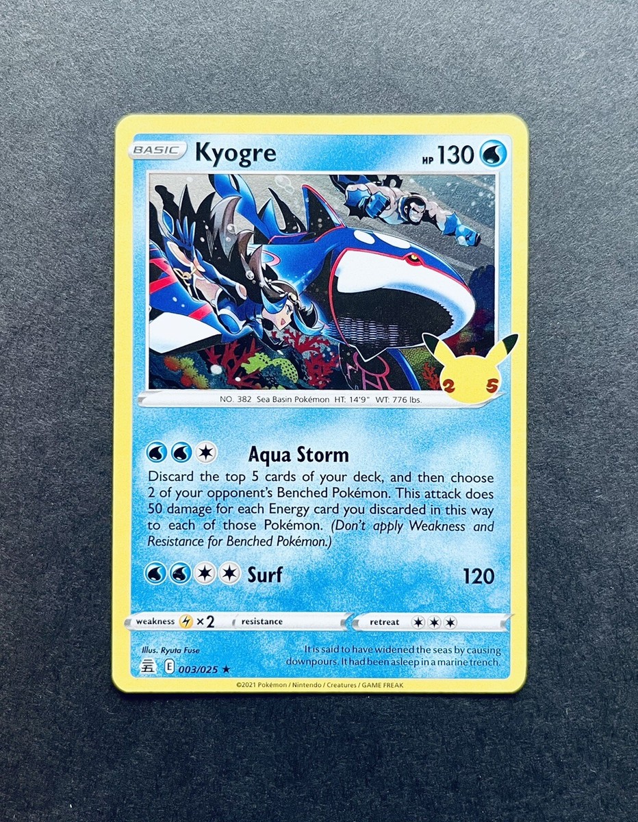Kyogre Holo Rare 3/25 - Pokémon Celebrations 25th Anniversary