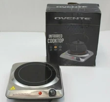 Ovente Countertop Infrared Burner 7 Inch Ceramic Glass Single Plate Cooktop Work