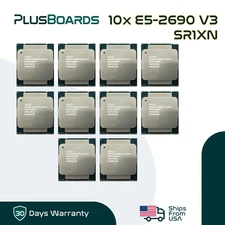 Lot of 10 Intel Xeon E5-2690 V3 2.60GHz 12 Core LGA 2011-3 Server CPU Processor