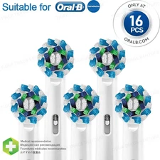 16X Toothbrush Heads Refill Compatible with Oral-B Braun 3D Clean Whitening Soft