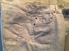 Chicos Womens Size 0.5 Skimmer Capri Jeans Silver/Gray Embellished Leaves Cream — photo 6
