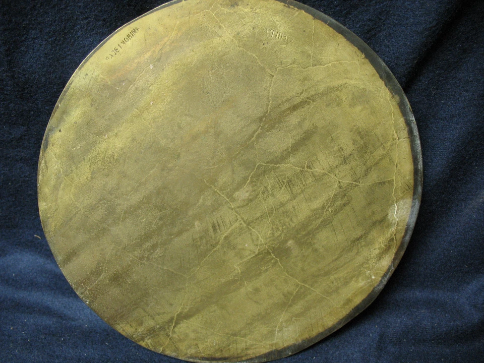 ANTIGUA BANDEJA DE TÉ CHINA con DRAGÓN/PERRO FOO APROX. 8"" ¡BONITO!  Foto 3 de 4