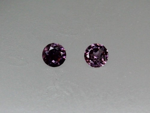 1x 2mm Natural Tourmaline Round Loose Gemstone Purple Bi-colour Colourless White - Foto 12 di 18