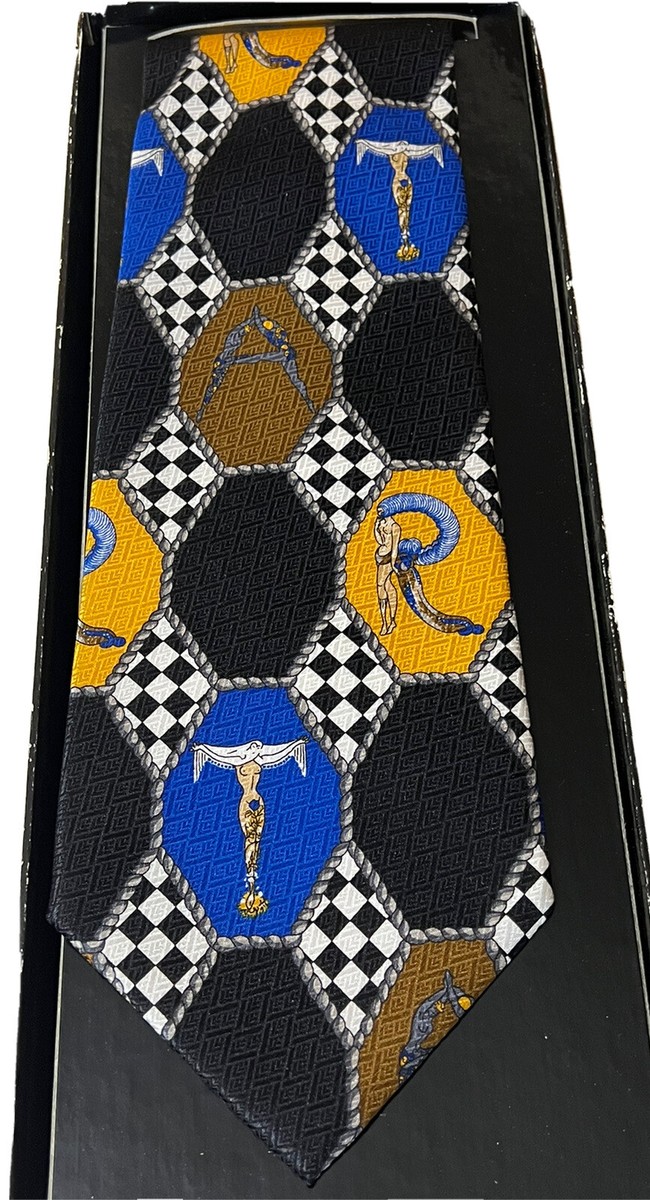 ERTE TIE: Collezione Cravatte 1900's Vintage New 100% Silk in Erte